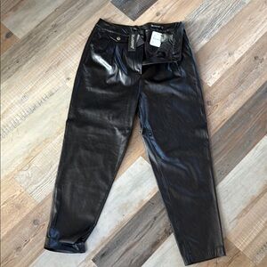 Free People-Blank NYC Black Faux Leather Trousers